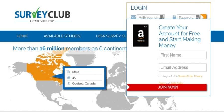 Survey Club screenshot