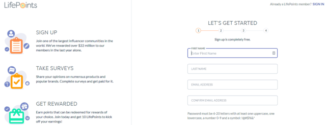 lifepionts sign up